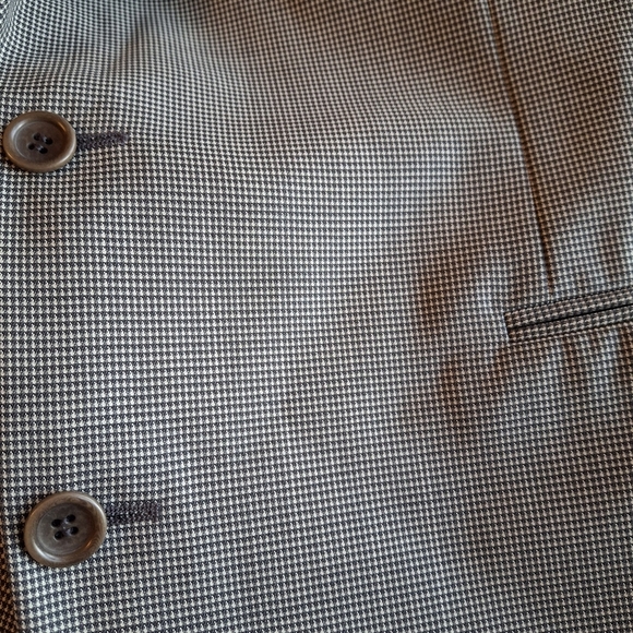 Canali Proposta Gray Houndstooth Dinner Jacket Made in Italy Men Size US 44R - Picture 10 of 13